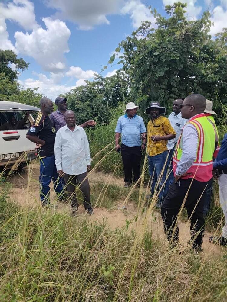 Walking the boundary of the proposed expansion area