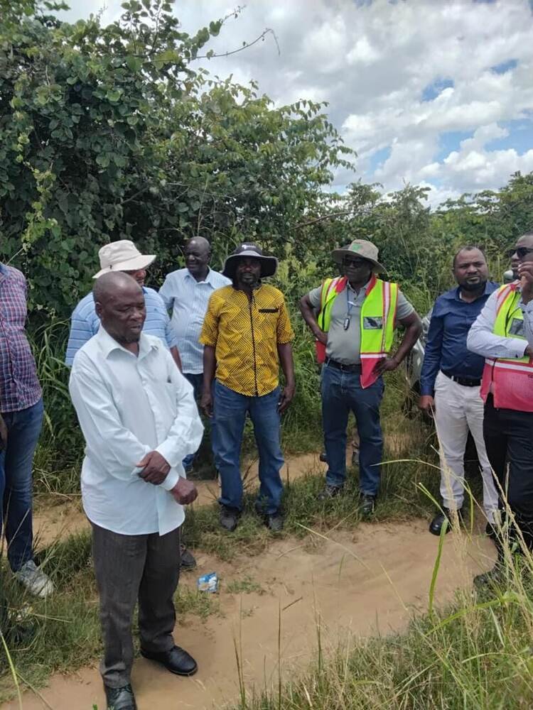 Zambia Sugar, MCGT leadership and community representatives survey the expansion land